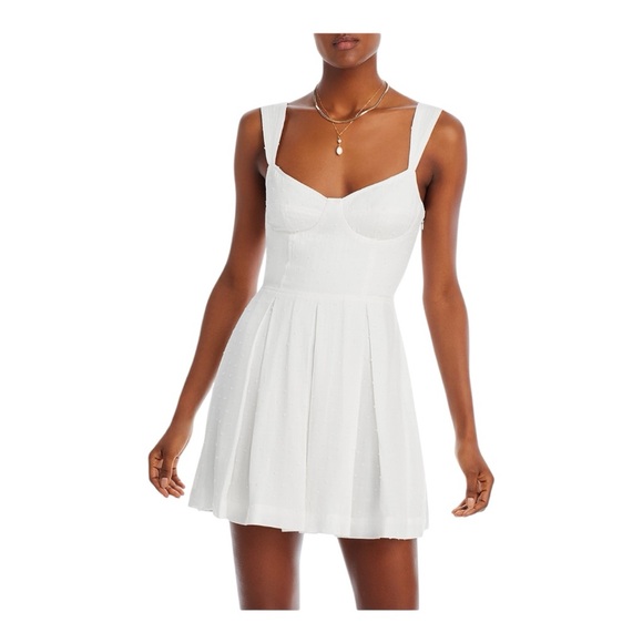 Aqua Dresses & Skirts - Aqua White Sweetheart Mini Dress
